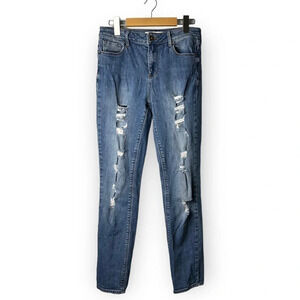 Bullhead Denim Co. High  Rise Skinniest Distressed Jeans